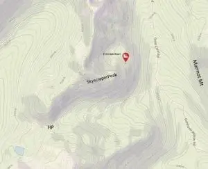 Approximate location of missing skier Liam Walsh