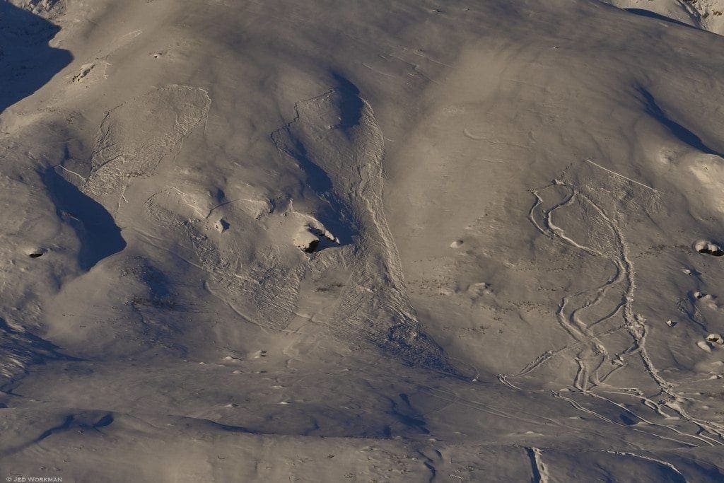 Widespread, natural, shallow storm snow avalanches post storm.