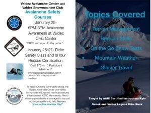 Flyer for Valdez Workshop